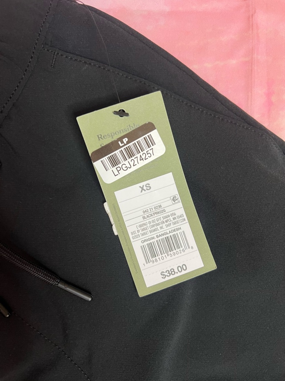 NWT Goodfellow & Co Men's Black Straight-Leg Tech Trouser Size XS - Picture 7 of 10